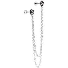 Load image into Gallery viewer, 16G 1/4 Farewell Summer Flower Cartilage Chain Earring
