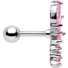 Load image into Gallery viewer, 16G 1/4 Pink Gem Dewdrop Cluster Cartilage Tragus Earring
