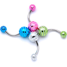 Load image into Gallery viewer, Pastel Stripes Party Pack Belly Ring Set of 4
