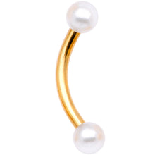 Load image into Gallery viewer, 16G 5/16 Gem Golden Variety Curved Eyebrow Daith Rook Set of 4
