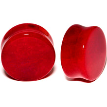 Load image into Gallery viewer, Solid Red Stone Saddle Plug Set 6mm to 25mm
