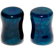 Load image into Gallery viewer, Solid Blue Stone Saddle Plug Set 6mm to 25mm

