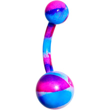 Load image into Gallery viewer, Blue Purple Cool Camouflage Belly Ring
