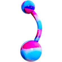 Load image into Gallery viewer, Blue Purple Cool Camouflage Belly Ring
