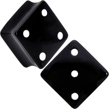 Load image into Gallery viewer, Black Acrylic Square Shaped Lucky 7 Dice Saddle Plug Set 22mm to 31mm
