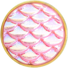 Load image into Gallery viewer, Gold PVD Pink Mermaid Scale Barbell Tongue Ring
