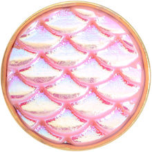 Load image into Gallery viewer, Rose Gold PVD Pink Mermaid Scale Barbell Tongue Ring
