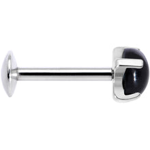 Load image into Gallery viewer, 16G 5/16 Black Agate Internally Threaded Labret Monroe Tragus
