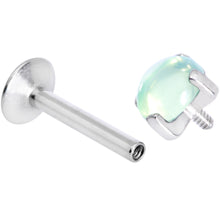 Load image into Gallery viewer, 16G 5/16 Green Jade Internally Threaded Labret Monroe Tragus
