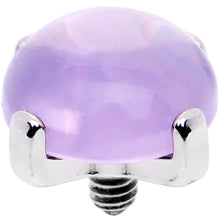 Load image into Gallery viewer, 14G Natural Purple Amethyst Externally Threaded Dermal Anchor Top
