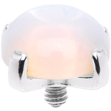 Load image into Gallery viewer, 14G Natural Opalite Externally Threaded Dermal Anchor Top
