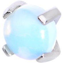 Load image into Gallery viewer, 14G Natural Opalite Externally Threaded Dermal Anchor Top
