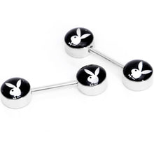 Load image into Gallery viewer, Licensed Playboy Bunny Barbell Nipple Ring Set
