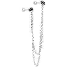 Load image into Gallery viewer, 16G 1/4 Ancient Egyptian Eye of Horus Cartilage Chain Earring
