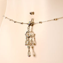 Load image into Gallery viewer, Aurora Gem Dancing Queen Chandelier Dangle Belly Ring Belly Chain
