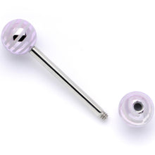 Load image into Gallery viewer, Evening Stripes Party Barbell Tongue Ring Set of 4

