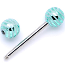 Load image into Gallery viewer, Bright Stripes Party Barbell Tongue Ring Set of 4
