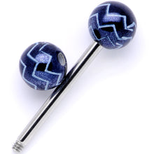 Load image into Gallery viewer, Late Night Party Zig Zag Barbell Tongue Ring Set of 4
