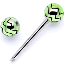 Load image into Gallery viewer, Summer Party Zig Zag Barbell Tongue Ring Set of 4
