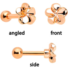 Load image into Gallery viewer, 16G 1/4 Clear Gem Rose Gold Tone Deco Cartilage Tragus Set of 3
