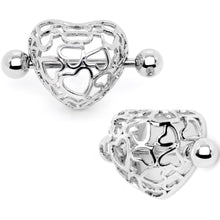Load image into Gallery viewer, 14G 9/16 Love in a Beautiful Cage Nipple Shield Set
