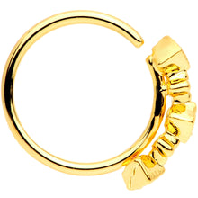 Load image into Gallery viewer, 20G 5/16 Red Gem Gold Tone Flower Garden Seamless Circular Ring
