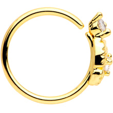 Load image into Gallery viewer, 20G 5/16 Clear CZ Gem Gold Tone Openwork Seamless Circular Ring
