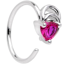 Load image into Gallery viewer, 20G 5/16 Pink Gem Triangle Wave Seamless Circular Ring
