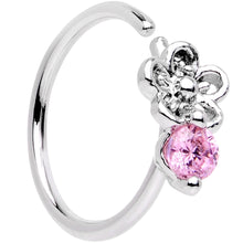 Load image into Gallery viewer, 20G 5/16 Pink Gem Flower Seamless Circular Ring
