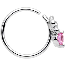 Load image into Gallery viewer, 20G 5/16 Pink Gem Flower Seamless Circular Ring
