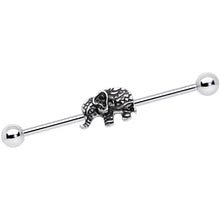 Load image into Gallery viewer, 14G Geometric Engraving Elephant Industrial Barbell 38mm
