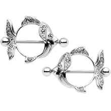 Load image into Gallery viewer, 14G 9/16 Angelic Angelfish Nipple Shield Set
