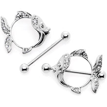 Load image into Gallery viewer, 14G 9/16 Angelic Angelfish Nipple Shield Set
