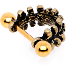 Load image into Gallery viewer, 16G 1/2 Clear Gem Gold Tone Flower Cuff Cartilage Earring
