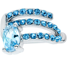 Load image into Gallery viewer, Blue Gem All Of The Bling None Of The Commitment Non Pierced Ear Cuff
