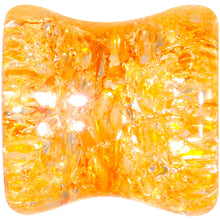 Load image into Gallery viewer, Yellow Shattered Glass Mellow Sunshine Saddle Plug Set 6mm to 16mm
