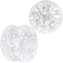 Load image into Gallery viewer, Clear Shattered Glass Saddle Plug Set 6mm to 16mm
