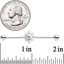Load image into Gallery viewer, 14G Happy Sun Industrial Barbell 38mm
