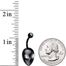 Load image into Gallery viewer, Clear Gem Midnight Black Alien Invasion Belly Ring
