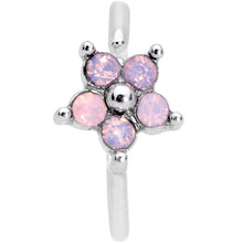 Load image into Gallery viewer, 20G 5/16 Pink Faux Opal Flower Seamless Circular Ring
