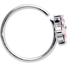 Load image into Gallery viewer, 20G 5/16 Pink Faux Opal Flower Seamless Circular Ring
