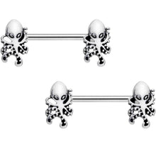 Load image into Gallery viewer, 14G 9/16 Nautical Treasures Octopus Barbell Nipple Ring Set
