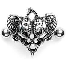 Load image into Gallery viewer, 14G 9/16 Dueling Elephants Nipple Shield Set
