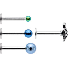 Load image into Gallery viewer, 16G 5/16 Multi Tone End Turtle Cartilage Tragus Earring Set
