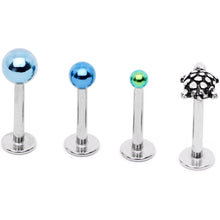 Load image into Gallery viewer, 16G 5/16 Multi Tone End Turtle Cartilage Tragus Earring Set

