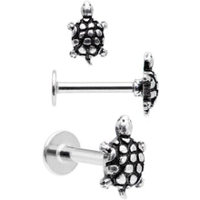 Load image into Gallery viewer, 16G 5/16 Multi Tone End Turtle Cartilage Tragus Earring Set
