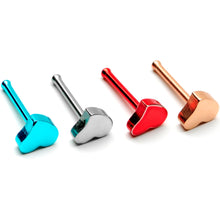 Load image into Gallery viewer, 20G 1/4 Multi Tone Valentines Day Heart Nose Bone 4 Pack Set
