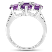 Load image into Gallery viewer, 3.01 Carat Genuine  Amethyst .925 Sterling Silver Ring
