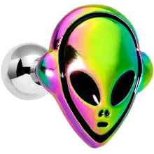Load image into Gallery viewer, 16G 1/4 Iridescent Creepy Space Alien Cartilage Tragus Earring

