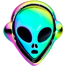 Load image into Gallery viewer, 16G 1/4 Iridescent Creepy Space Alien Cartilage Tragus Earring
